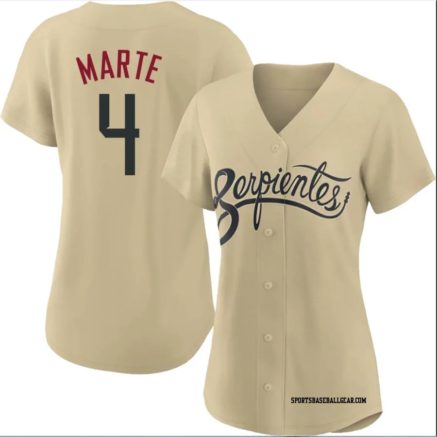 Ketel Marte Women's Arizona Diamondbacks Gold Replica 2021 City Connect Cool Base Jersey