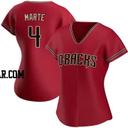 Ketel Marte Women's Arizona Diamondbacks Red Authentic Alternate Jersey