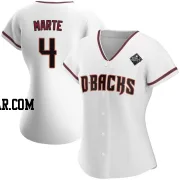 Ketel Marte Women's Arizona Diamondbacks White Authentic Home 2023 World Series Jersey