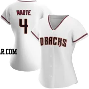 Ketel Marte Women's Arizona Diamondbacks White Authentic Home Jersey