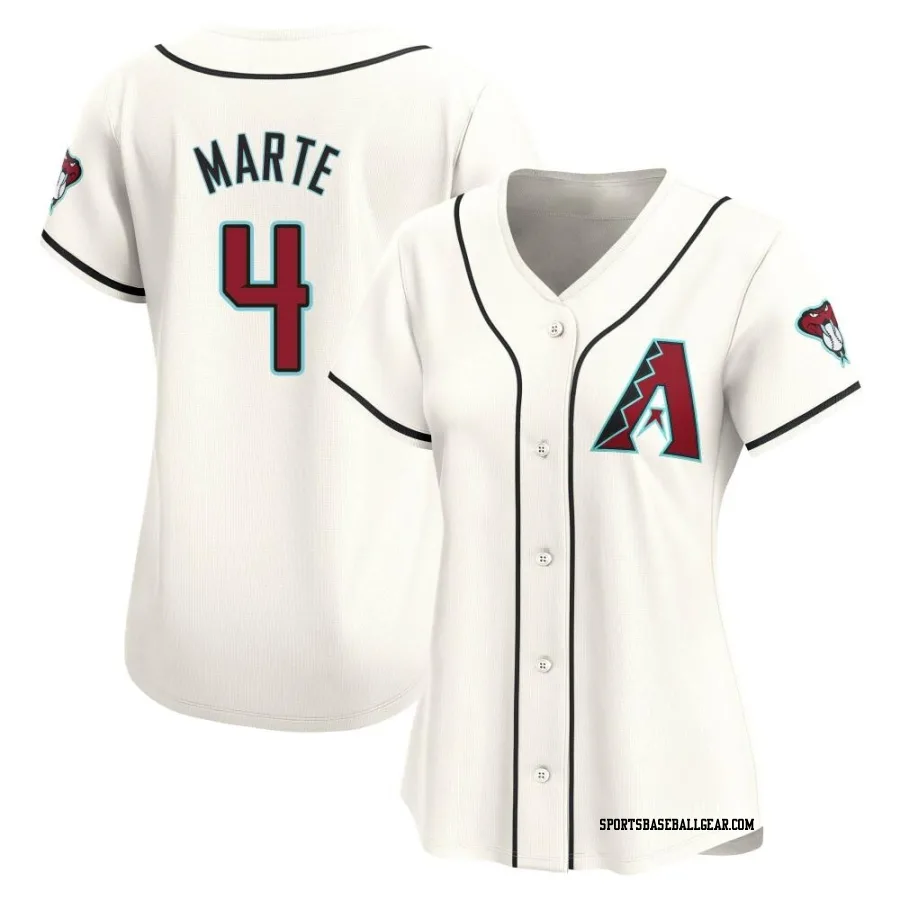 Ketel Marte Women's Arizona Diamondbacks White Limited Home Jersey