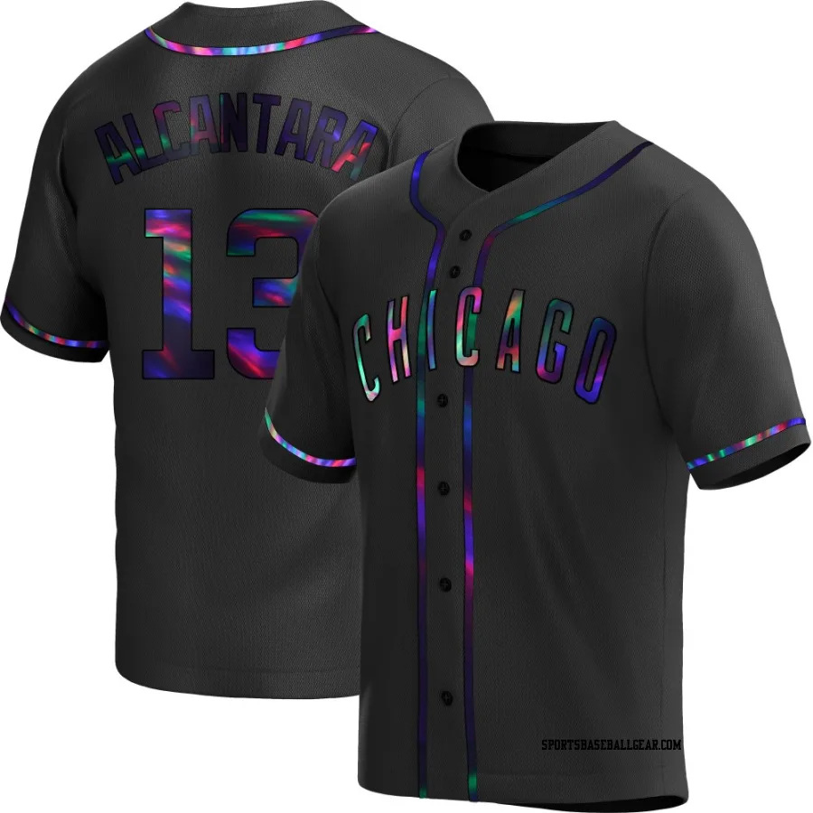 Kevin Alcantara Men's Chicago Cubs Black Holographic Replica Alternate Jersey