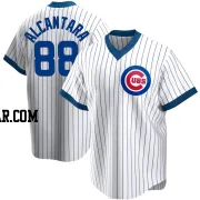 Kevin Alcantara Men's Chicago Cubs White Replica Home Cooperstown Collection Jersey