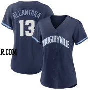 Kevin Alcantara Women's Chicago Cubs Navy Authentic 2021 City Connect Jersey