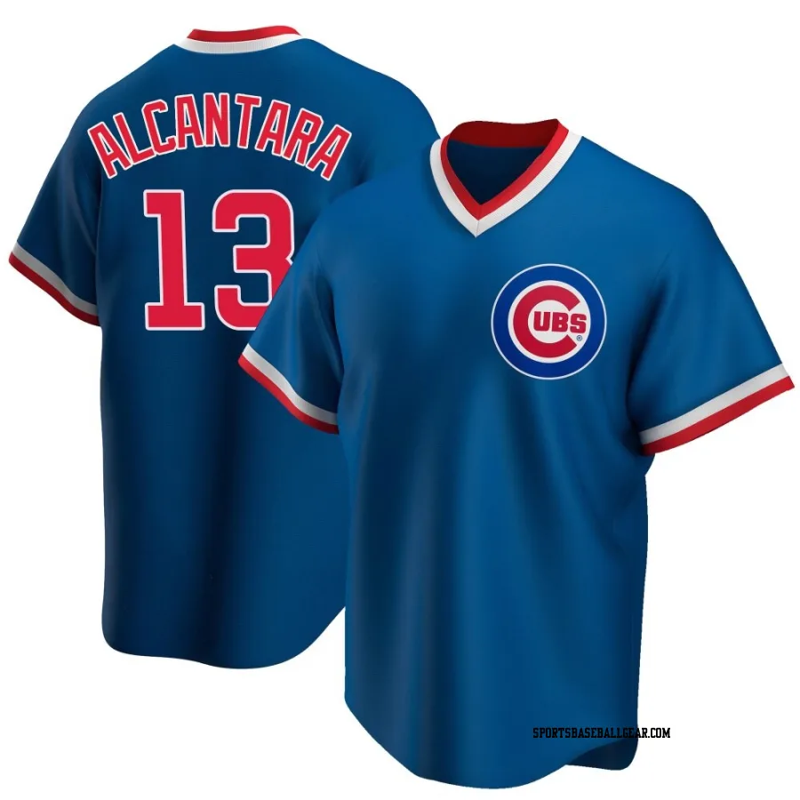 Kevin Alcantara Youth Chicago Cubs Royal Replica Road Cooperstown Collection Jersey