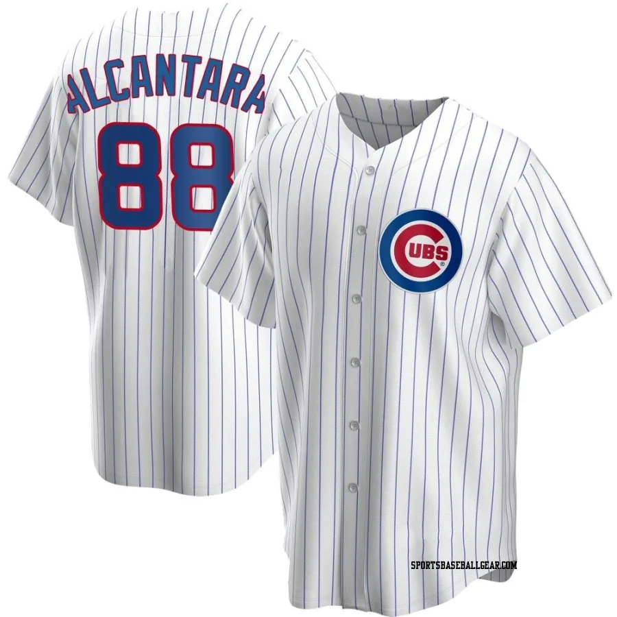 Kevin Alcantara Youth Chicago Cubs White Replica Home Jersey