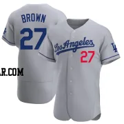 Kevin Brown Men's Los Angeles Dodgers Gray Authentic Away Jersey