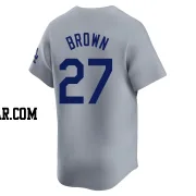 Kevin Brown Men's Los Angeles Dodgers Gray Limited Away Jersey