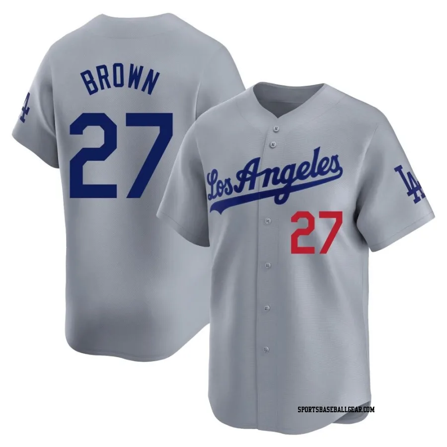 Kevin Brown Men's Los Angeles Dodgers Gray Limited Away Jersey