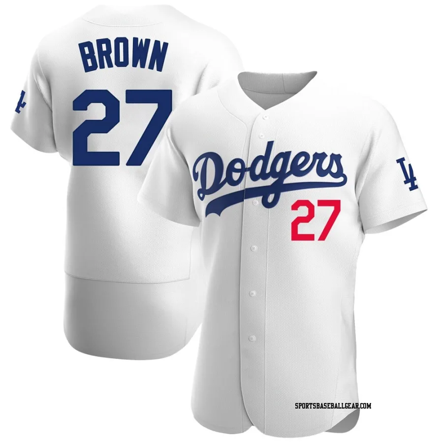 Kevin Brown Men's Los Angeles Dodgers White Authentic Home Jersey