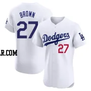 Kevin Brown Men's Los Angeles Dodgers White Elite Home Jersey