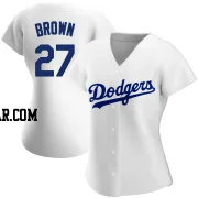 Kevin Brown Women's Los Angeles Dodgers White Authentic Home Jersey