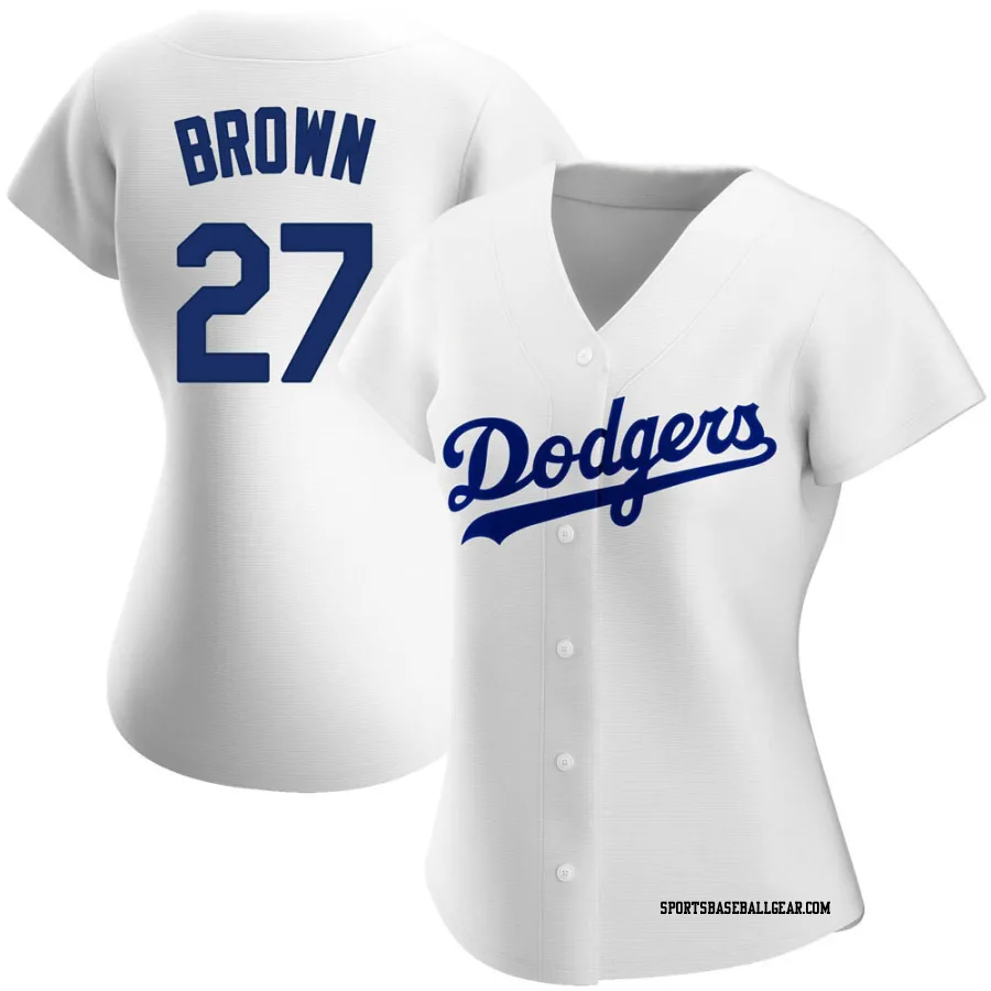 Kevin Brown Women's Los Angeles Dodgers White Authentic Home Jersey