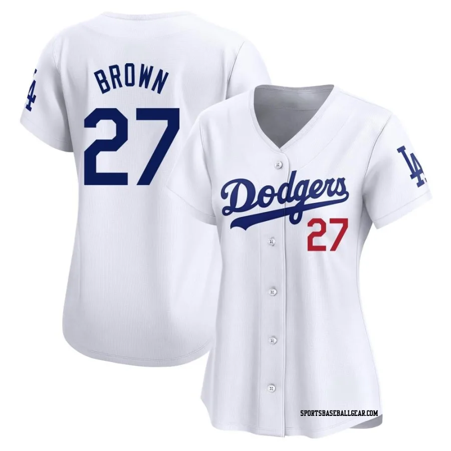 Kevin Brown Women's Los Angeles Dodgers White Limited Home Jersey