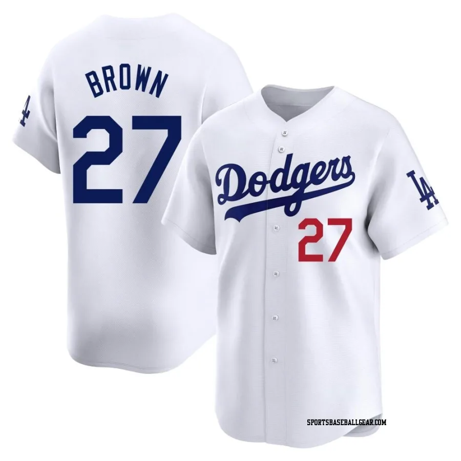 Kevin Brown Youth Los Angeles Dodgers White Limited Home Jersey