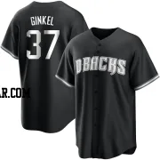 Kevin Ginkel Men's Arizona Diamondbacks Black/White Replica Jersey