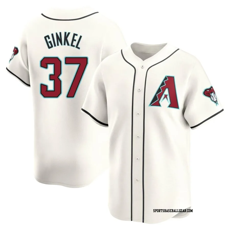 Kevin Ginkel Men's Arizona Diamondbacks White Limited Home Jersey