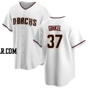 Kevin Ginkel Men's Arizona Diamondbacks White Replica Home Jersey