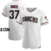 Kevin Ginkel Men's Arizona Diamondbacks White/Crimson Authentic Home Jersey