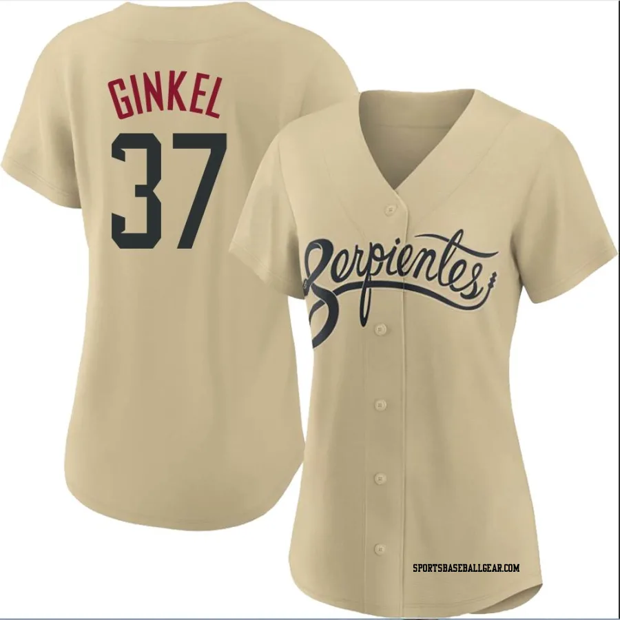 Kevin Ginkel Women's Arizona Diamondbacks Gold Authentic 2021 City Connect Cool Base Jersey