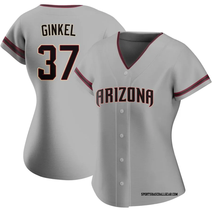 Kevin Ginkel Women's Arizona Diamondbacks Gray Authentic Road Jersey