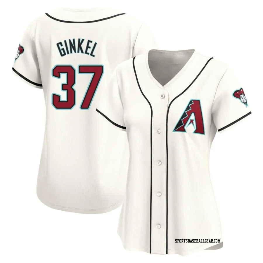 Kevin Ginkel Women's Arizona Diamondbacks White Limited Home Jersey