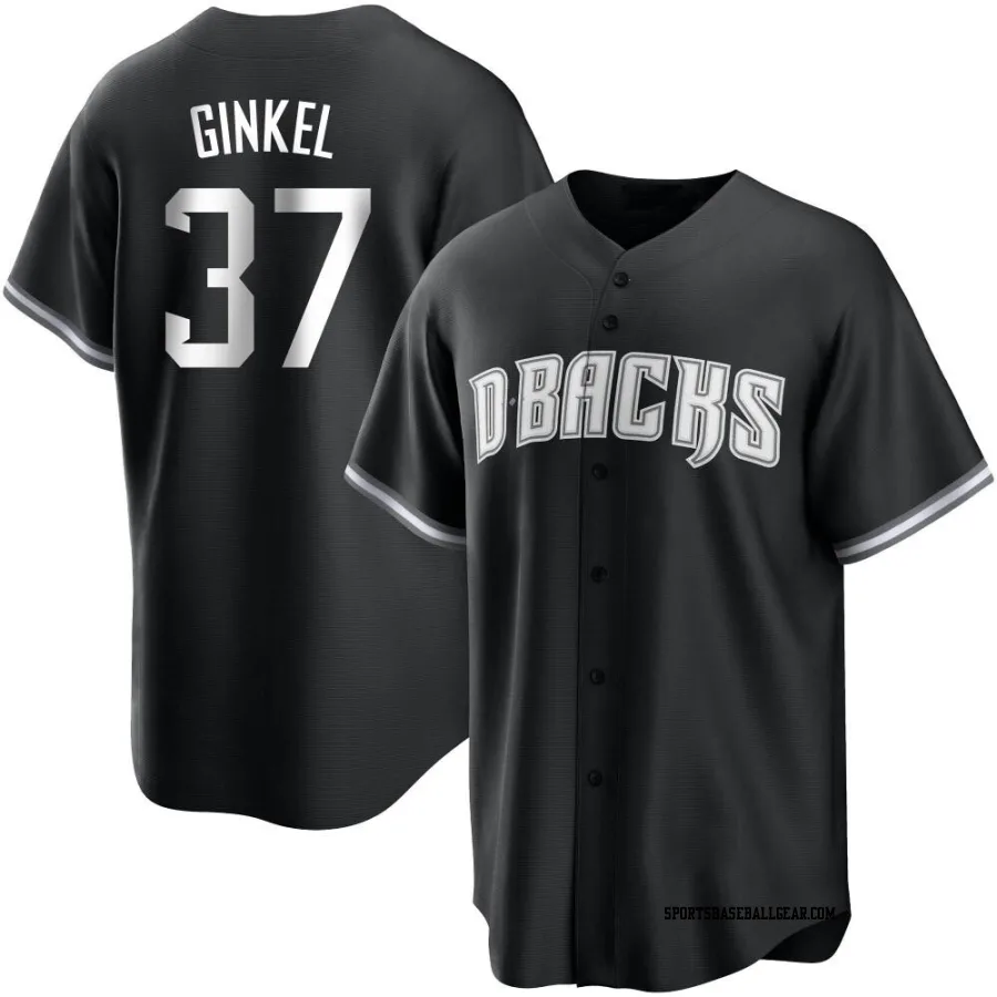 Kevin Ginkel Youth Arizona Diamondbacks Black/White Replica Jersey