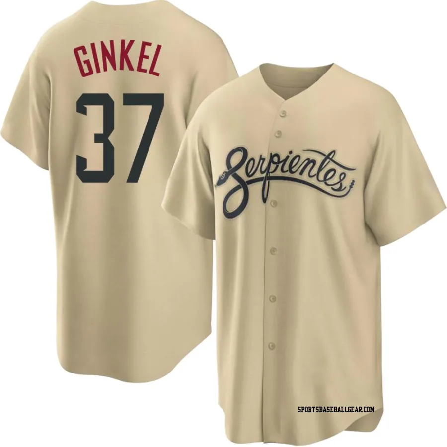 Kevin Ginkel Youth Arizona Diamondbacks Gold Replica 2021 City Connect Cool Base Jersey