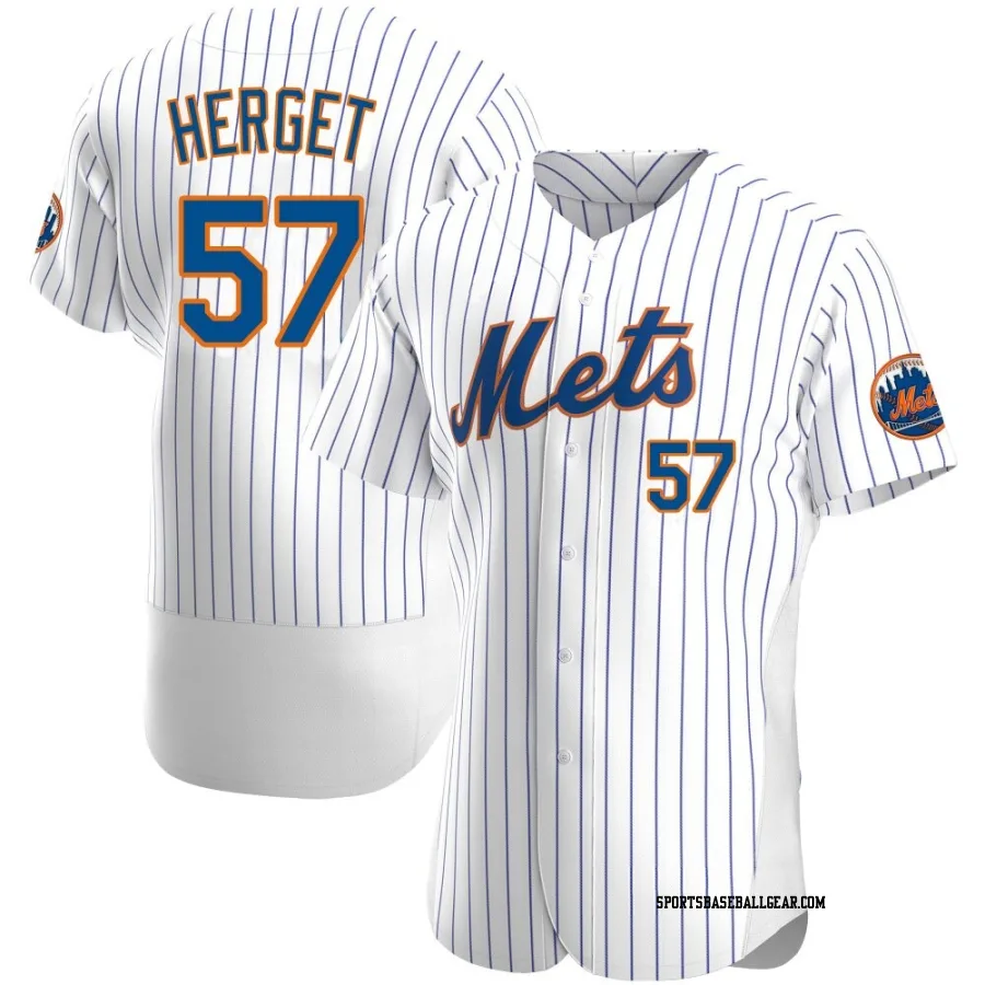 Kevin Herget Men's New York Mets White Authentic Home Jersey