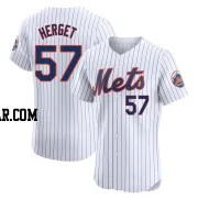 Kevin Herget Men's New York Mets White Elite Home Jersey