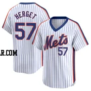 Kevin Herget Youth New York Mets White Limited Cooperstown Collection Jersey