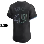 Kevin Kelly Men's Tampa Bay Rays Charcoal Elite 2024 City Connect Jersey