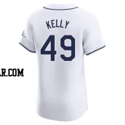 Kevin Kelly Men's Tampa Bay Rays White Elite Home Jersey