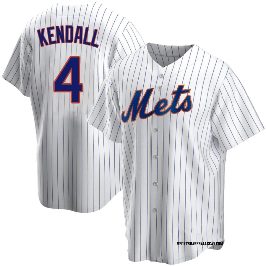 Kevin Kendall Men's New York Mets White Replica Home Jersey