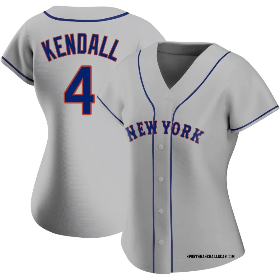 Kevin Kendall Women's New York Mets Gray Authentic Road Jersey