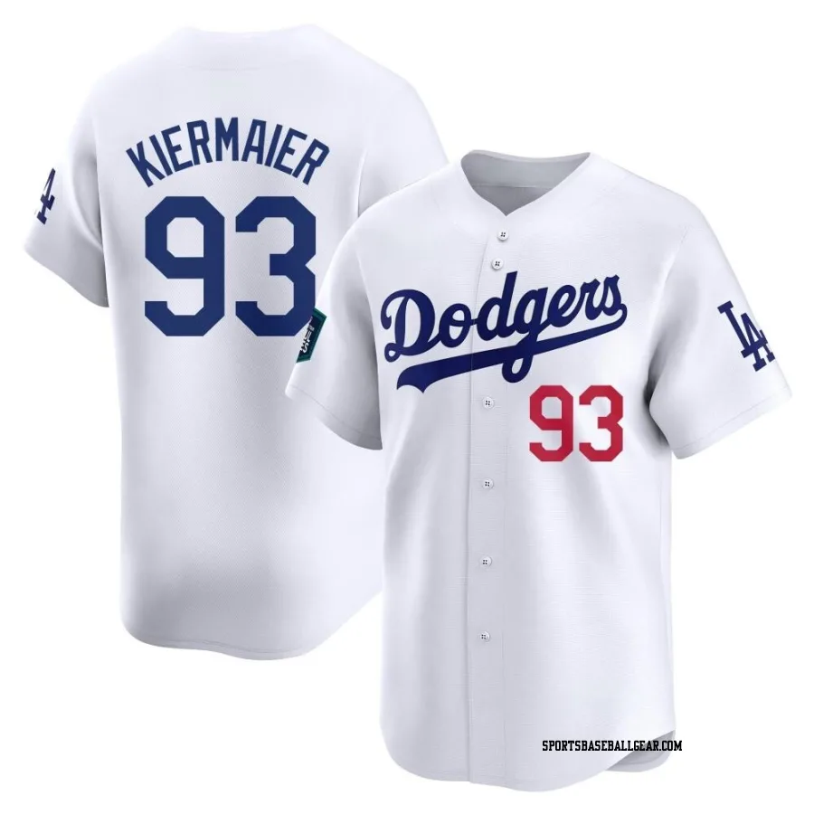 Kevin Kiermaier Men's Los Angeles Dodgers White Limited 2024 World Tour Seoul Series Home Jersey