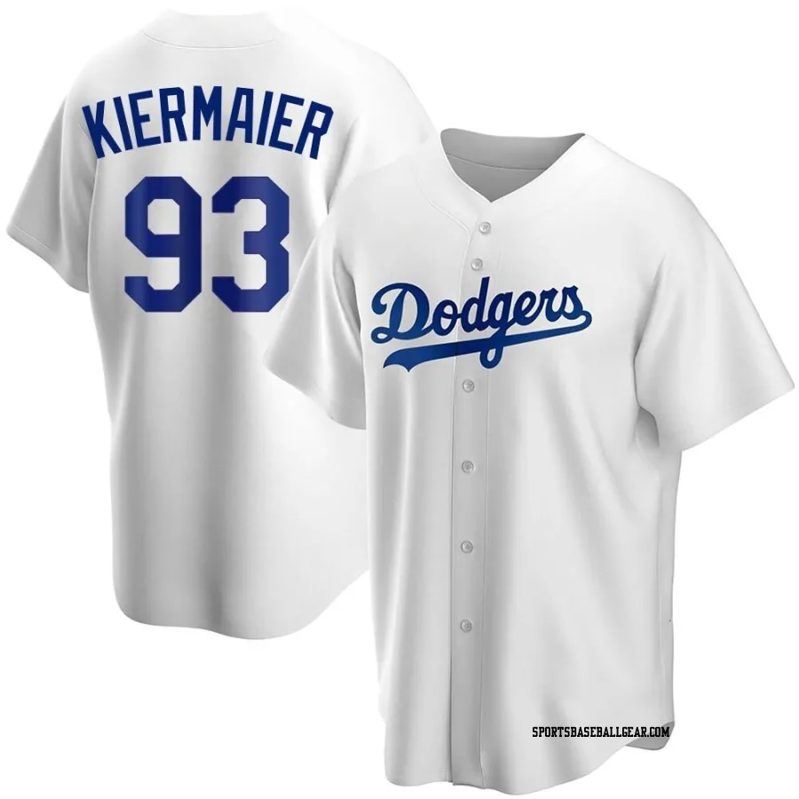 Kevin Kiermaier Men's Los Angeles Dodgers White Replica Home Jersey