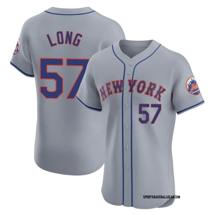 Kevin Long Men's New York Mets Gray Elite Road Jersey