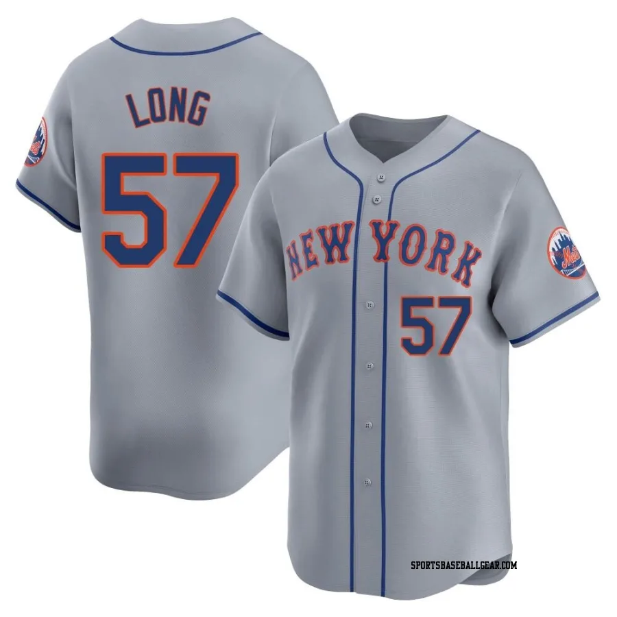 Kevin Long Men's New York Mets Gray Limited Away Jersey