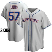 Kevin Long Men's New York Mets Gray Replica Road Jersey