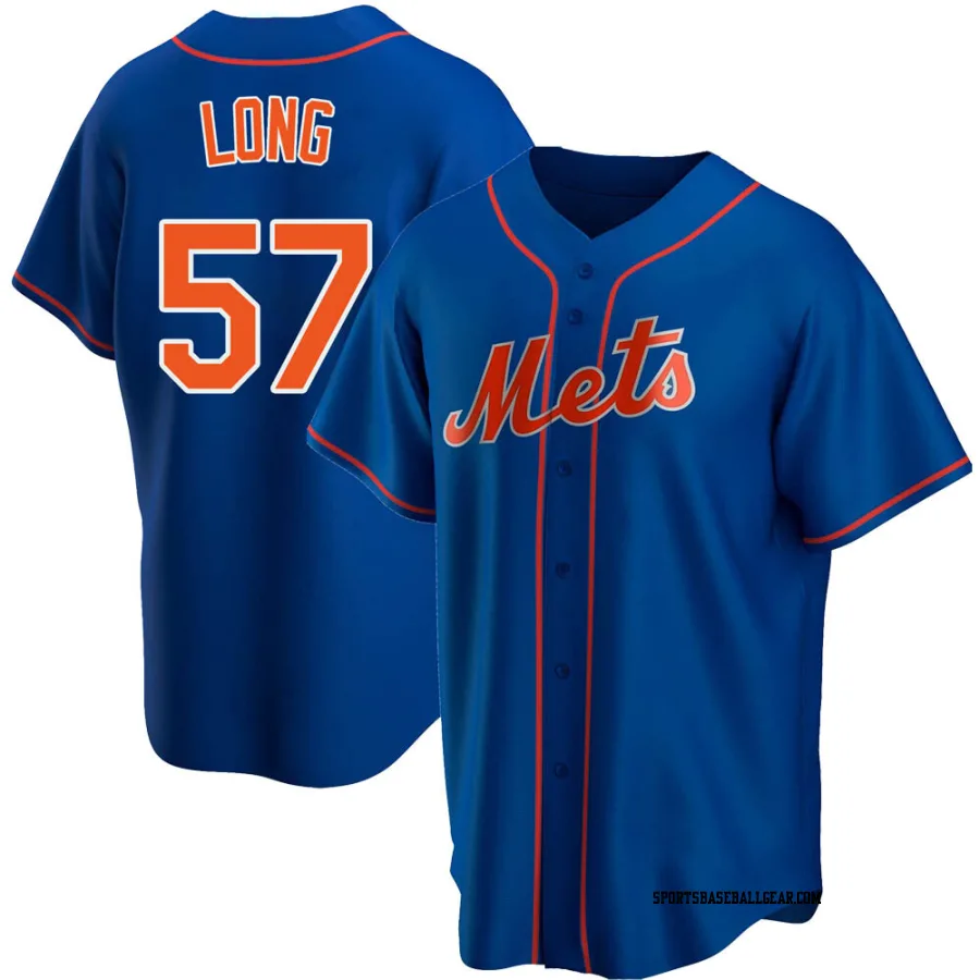 Kevin Long Men's New York Mets Royal Replica Alternate Jersey