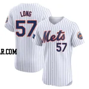 Kevin Long Men's New York Mets White Elite Home Patch Jersey