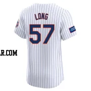 Kevin Long Men's New York Mets White Elite Home Patch Jersey