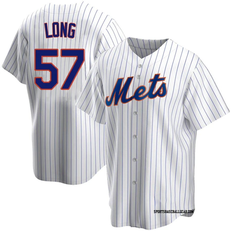 Kevin Long Men's New York Mets White Replica Home Jersey