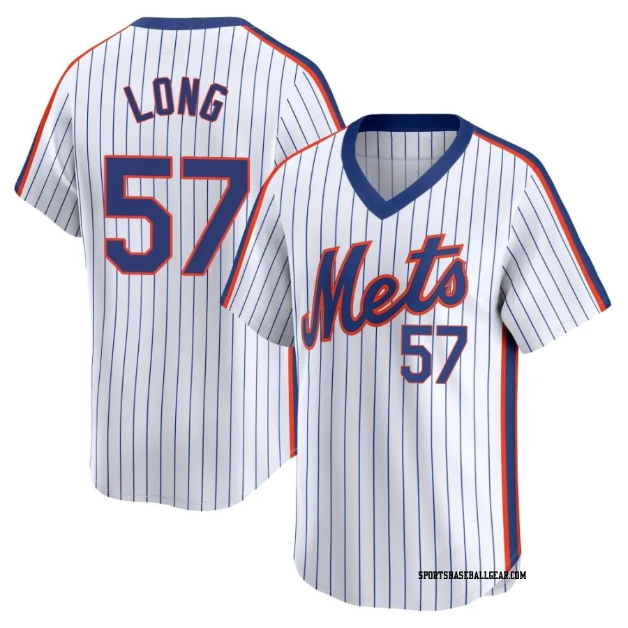 Kevin Long Youth New York Mets White Limited Cooperstown Collection Jersey