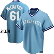 Kevin McCarthy Men's Kansas City Royals Light Blue Replica Road Cooperstown Collection Jersey