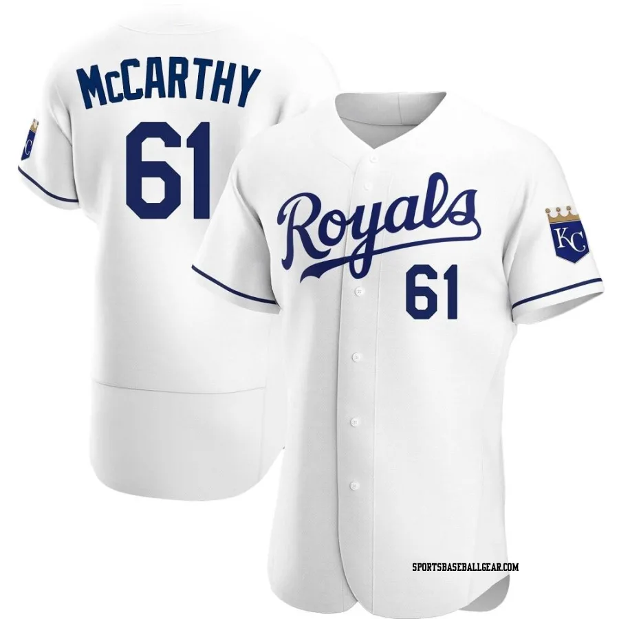 Kevin McCarthy Men's Kansas City Royals White Authentic Home Jersey