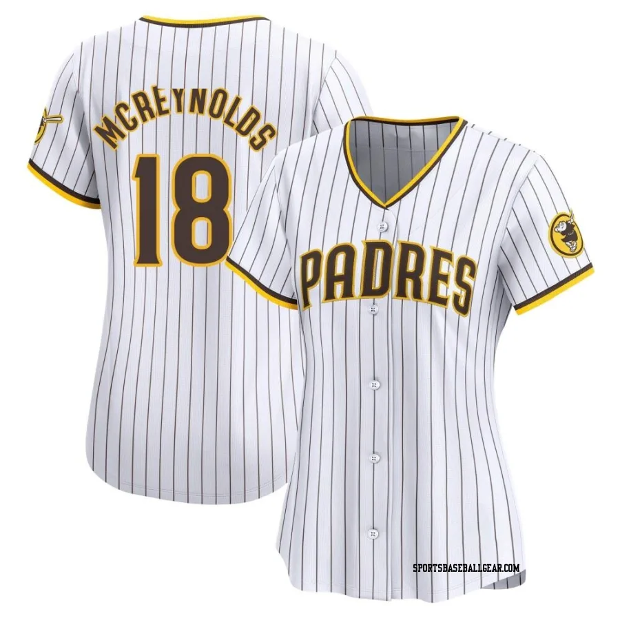 Kevin Mcreynolds Women's San Diego Padres White Limited Home Jersey