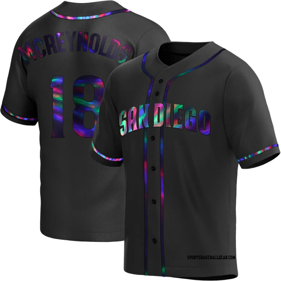 Kevin Mcreynolds Youth San Diego Padres Black Holographic Replica Alternate Jersey