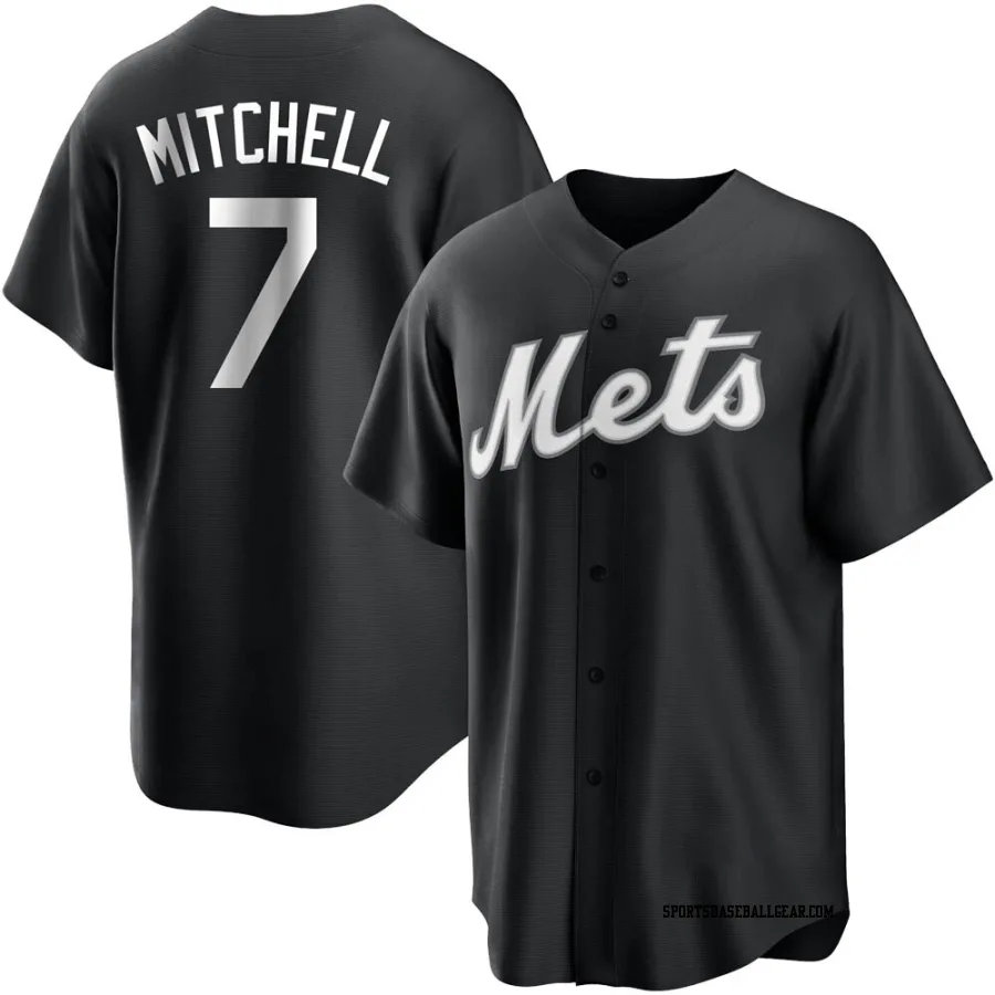 Kevin Mitchell Men's New York Mets Black/White Replica Jersey